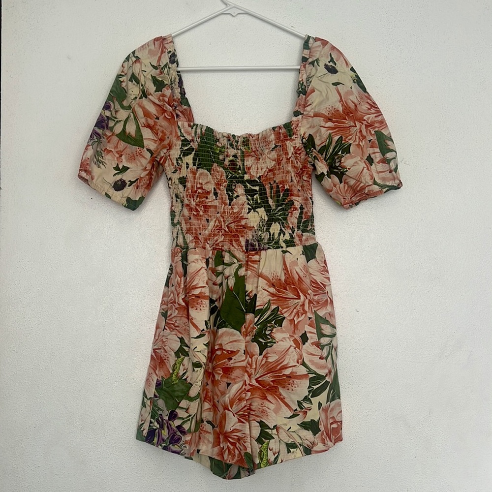 H&M Floral Puff-Sleeved Romper